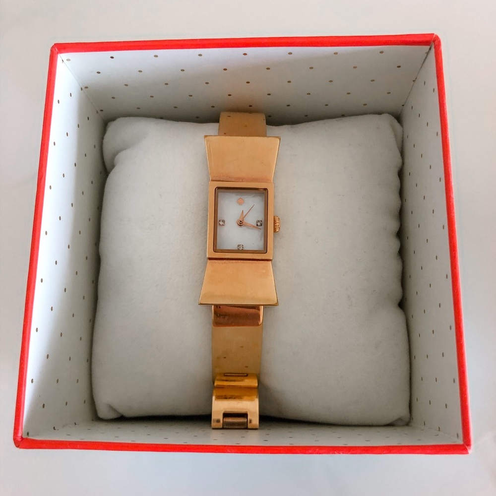 Kate Spade rose gold bow Carlyle watch